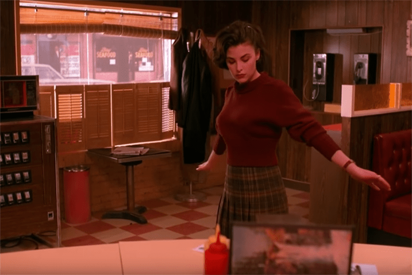 Audrey dances in the diner