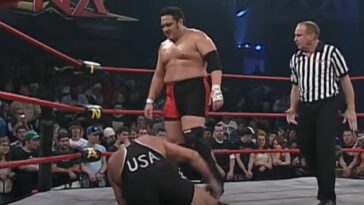 Kurt Angle and Samoa Joe in the ring