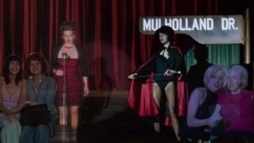 montage of images from celine and julie go boating and mulholland drive.