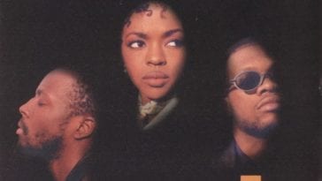 The Fugees against a black background on the cover of The Score