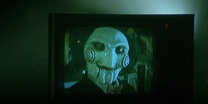 Billy the puppet is on the tv