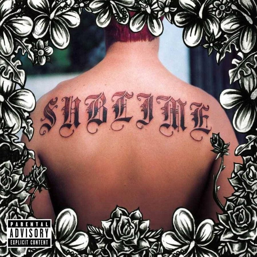 Sublime is tatoooed across a man's back on the cover of the band's self-titled album
