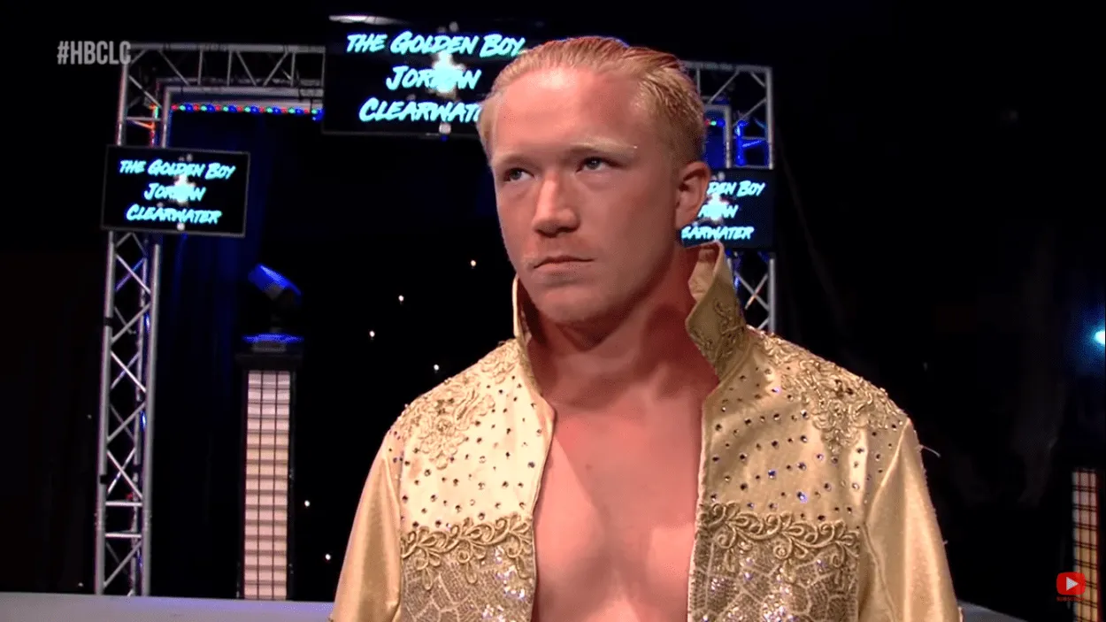 Jordan Clearwater gives the death stare to Jack Banning