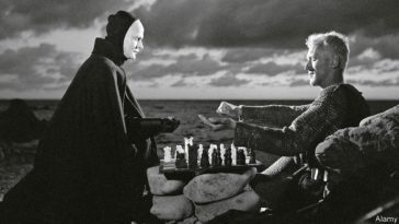 Max von Sydow's Antonius Block plays chess against the personification of Death.