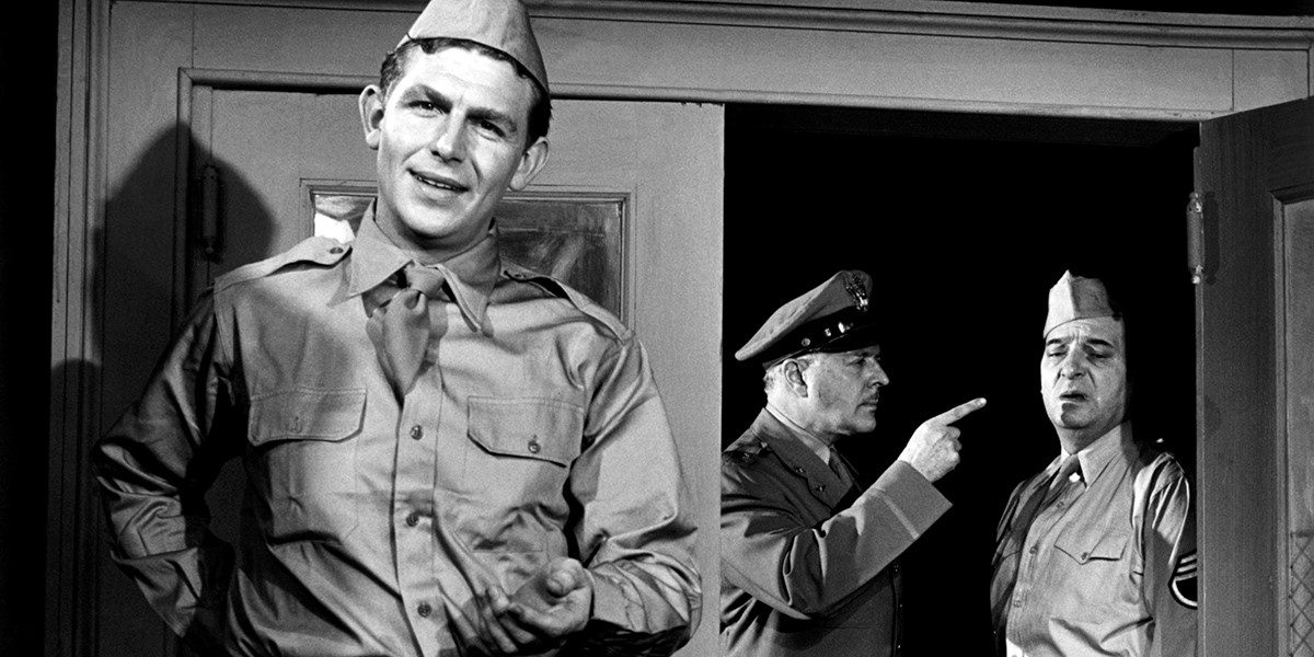 Andy Griffith Stares at the camera