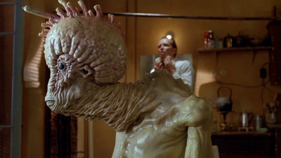 A profile view of Mugwump, the creature from Cronenberg's Naked Lunch.