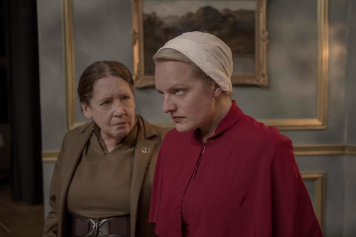 June and Aunt Lydia - The Handmaid's Tale. June scowls as Lydia looks at her