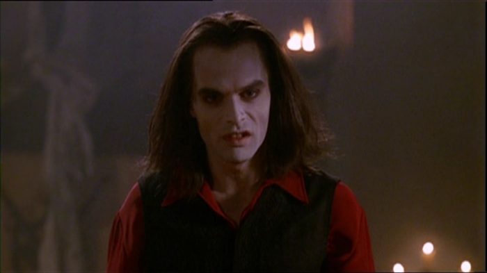 Dracula looking threatening in his castle in 'Buffy vs. Dracula'