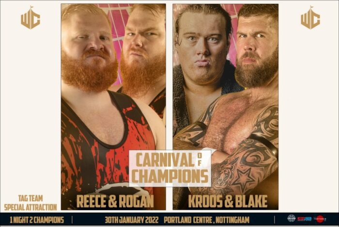 Will Kroos & Powerhouse Blake vs. Reese & Rogan title card