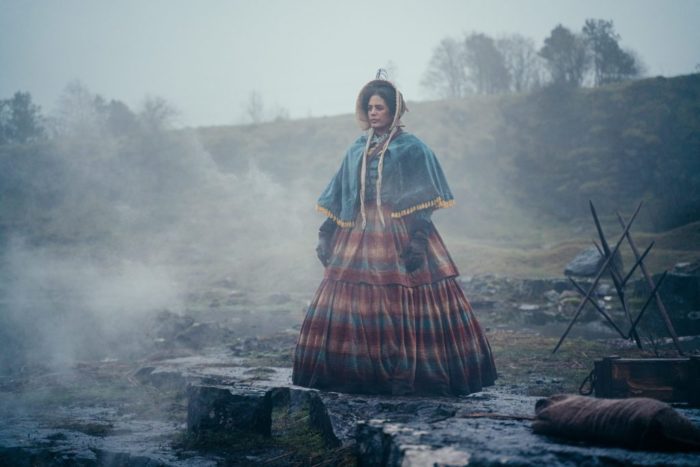 Mary Seacole (Sara Powell) stands on a foggy battlefield
