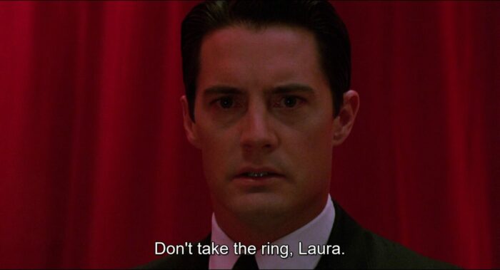 Cooper telling Laura "Don't take the ring."