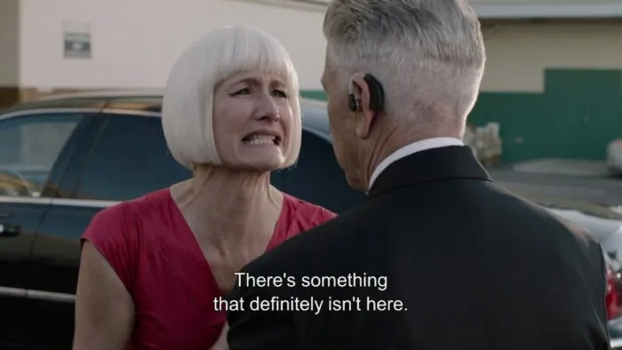 Diane holding fist to her chest, and telling Gordon that Mr. C-Cooper is missing his heart.