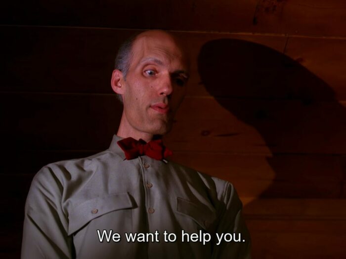 The Giant in Season 2 Episode 1 telling Cooper "We want to help you."