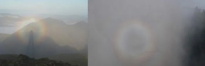 Brocken spectre and glory next to Laura's head with glory in opening credits Season 3.
