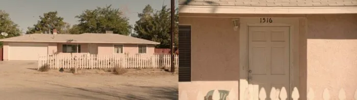 The exterior colour scheme of Carrie Page's house.