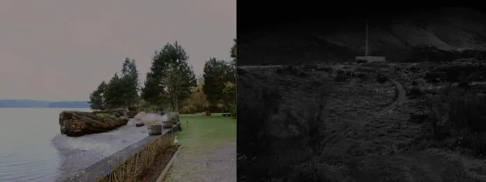 The wave pattern of the shore line curving to the left, and the wave curving to the right in Part 8.