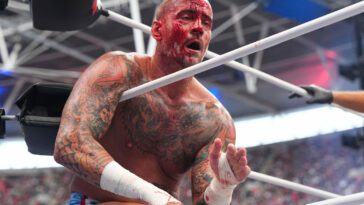 CM Punk bloody at All Out
