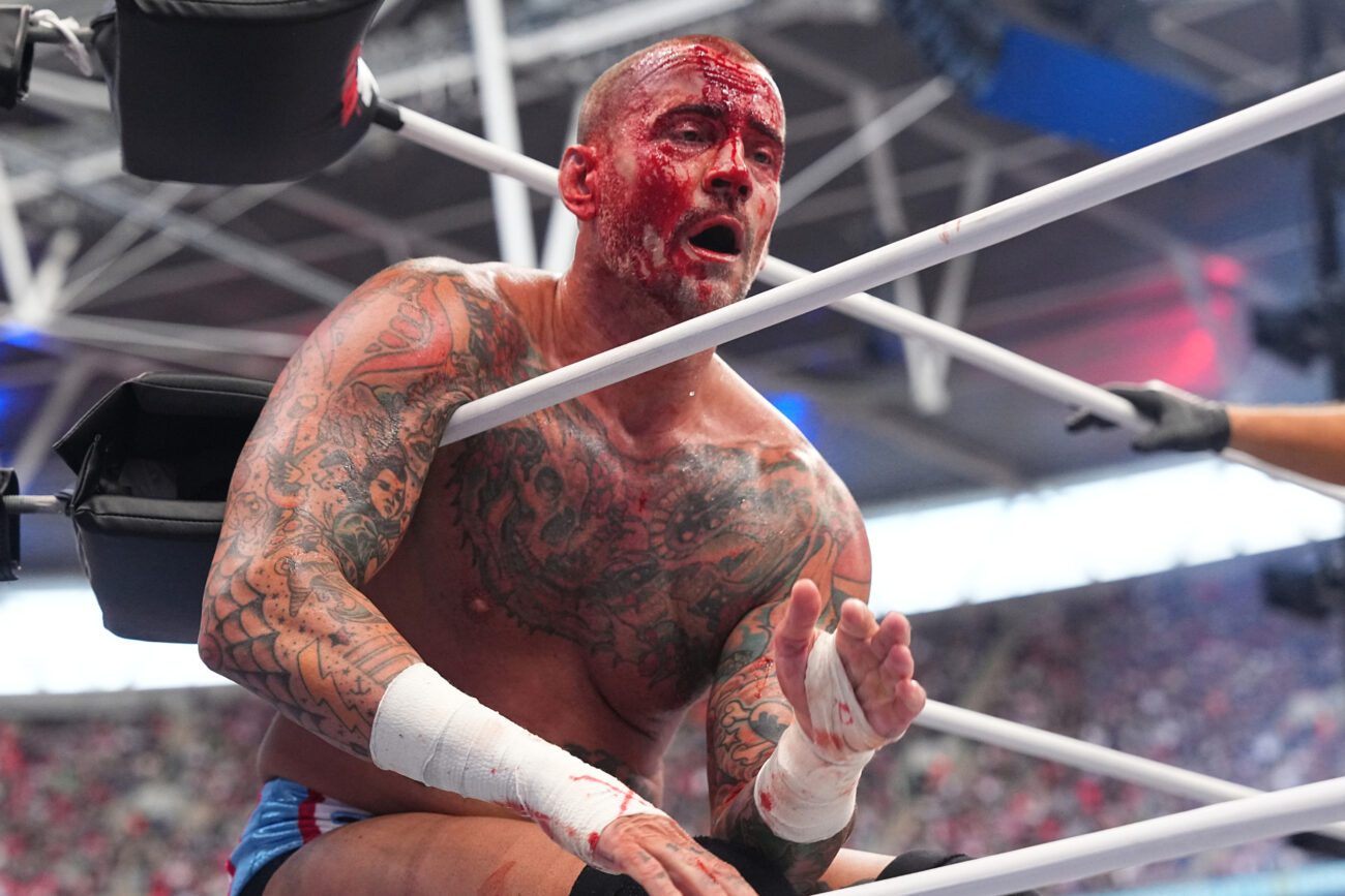 CM Punk bloody at All Out