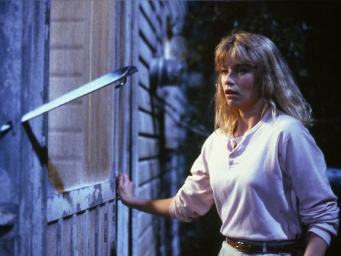 Tina with a look of fear in Friday the 13th Part 7