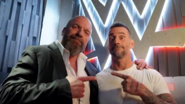 CM Punk/Triple H in the photo known as "the cold day in hell".