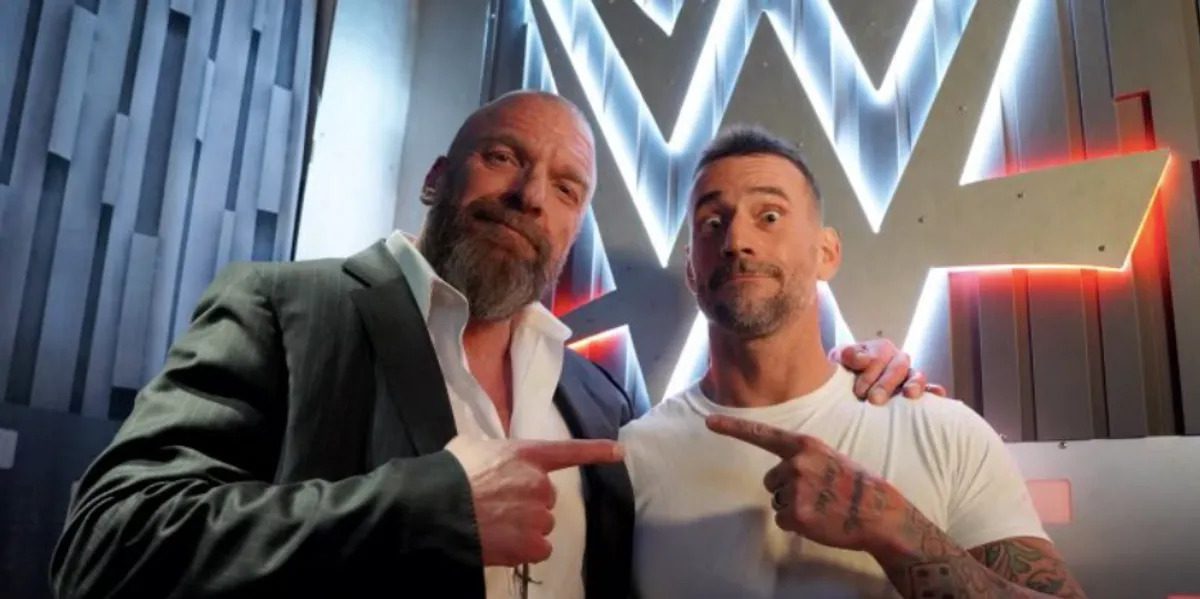 CM Punk/Triple H in the photo known as "the cold day in hell".