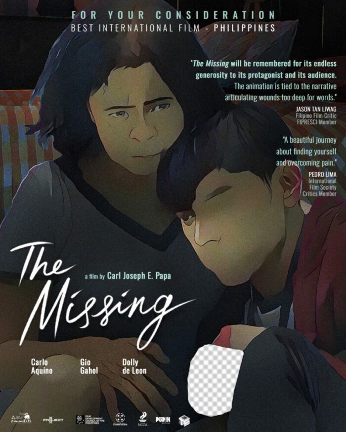 Awards submission poster for The Missing