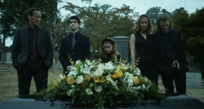 The Lamberts at a funeral