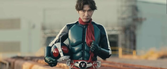 Kamen Rider with his mask off