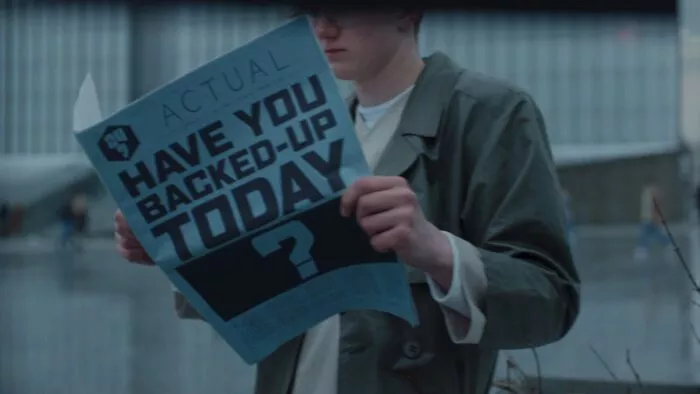 A man reading a newspaper