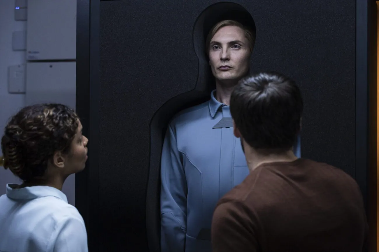 Paul and Abi looking at T.I.M.