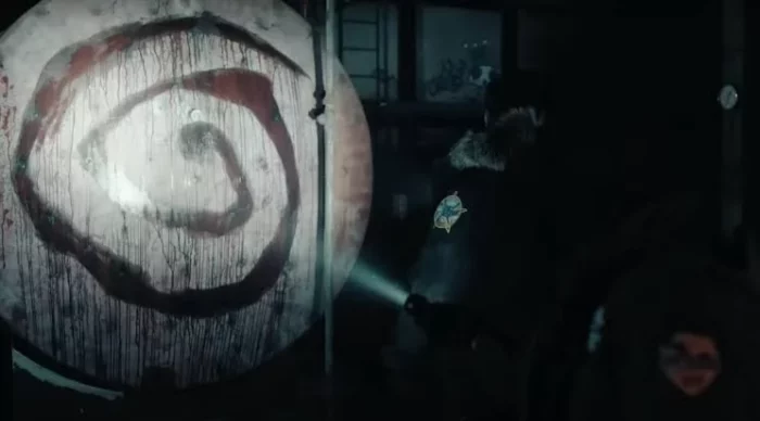 The spiral painted on a wall in True Detective: Night Country