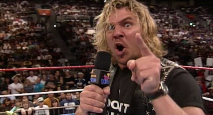 Brian Pillman on the mic (possibly complaining why he isn't in the WWE Hall of Fame)