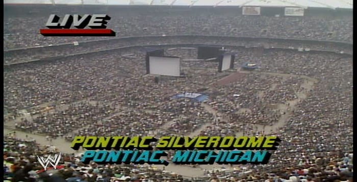 The astonishingly full Pontiac Silverdome at WrestleMania III