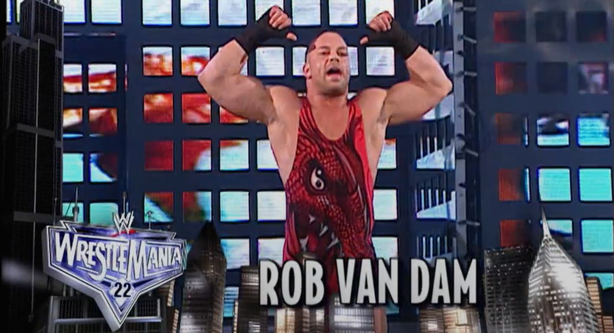 Rob Van Damn makes his WrestleMania entrance