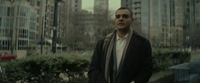 A man in a city