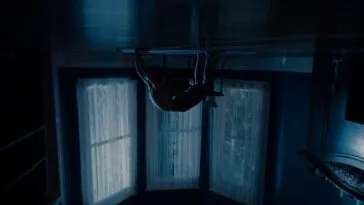 A woman doing demonic yoga