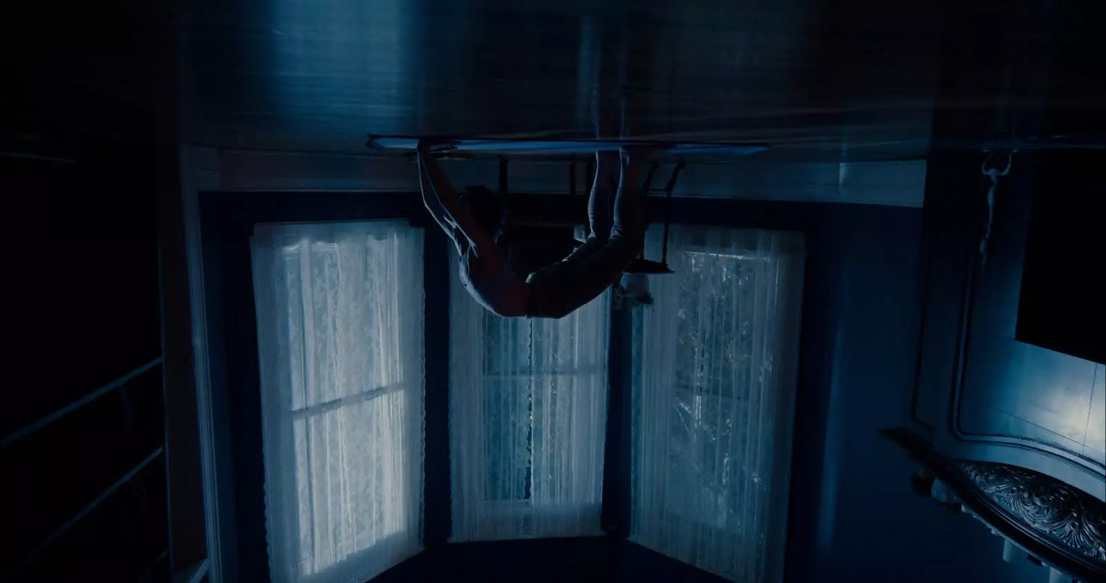 A woman doing demonic yoga