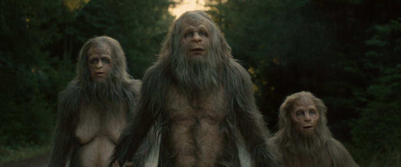 3 Sasquatches looking concerned