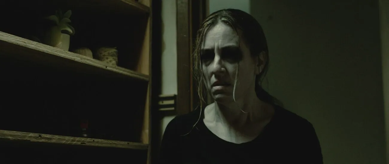 A woman looking angry