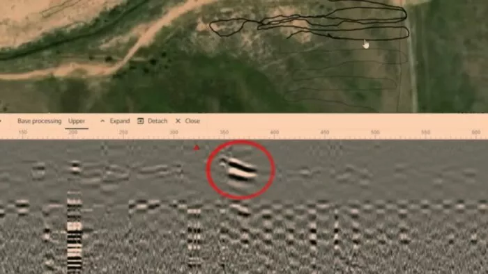 An image of Dr. Jan Francke's GPR radargram data