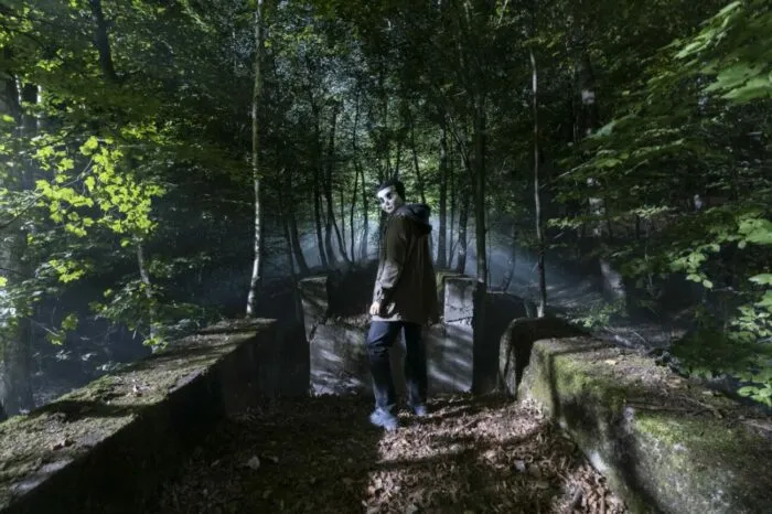 A masked killer in the woods