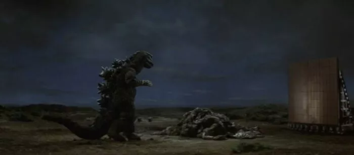 Godzilla squares off against Hedorah