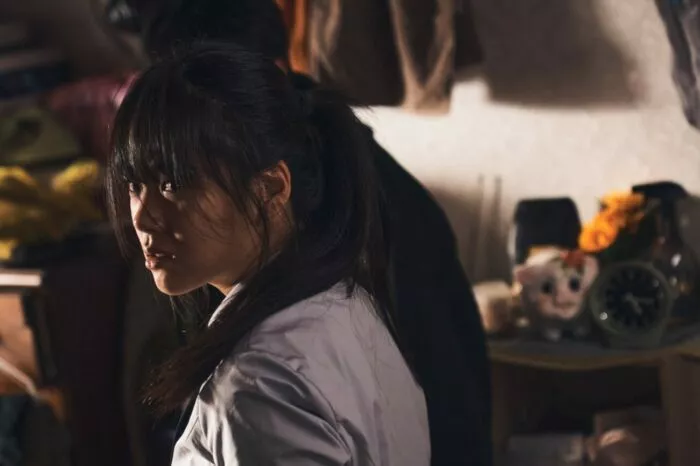 A woman looking serious