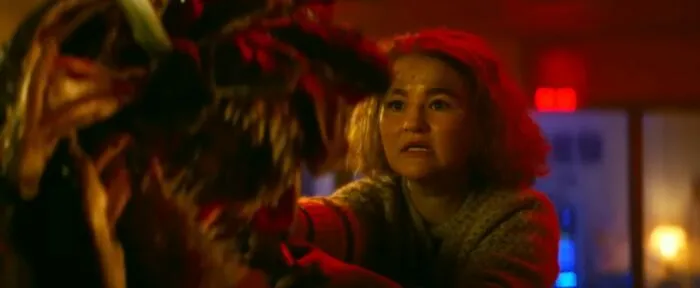 Regan killing a monster