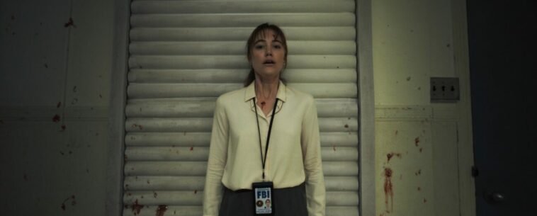A woman looking scared