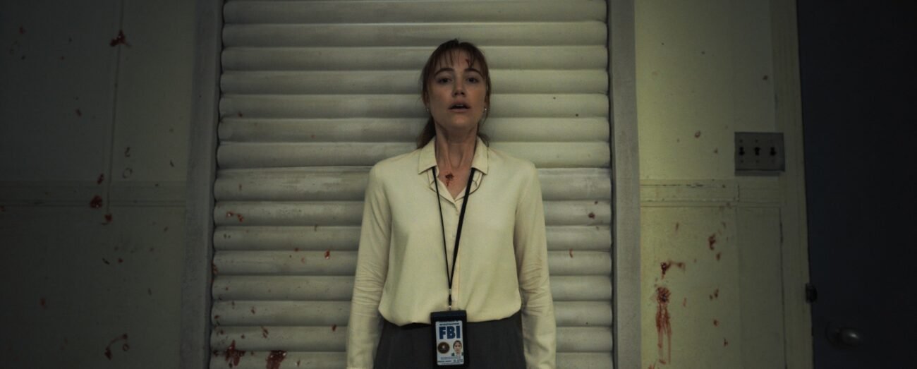 A woman looking scared