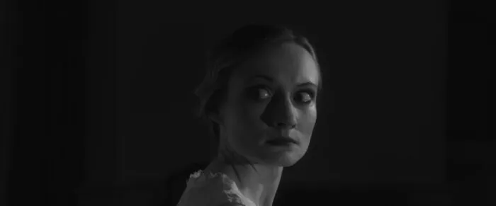 A woman looking scared