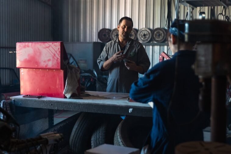 A man in a warehouse