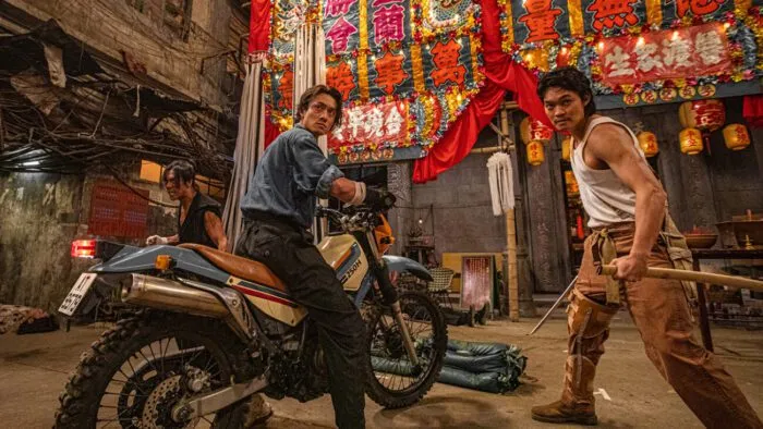 Three people looking ready for a fight