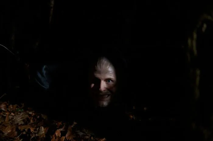 A monster's creepy face
